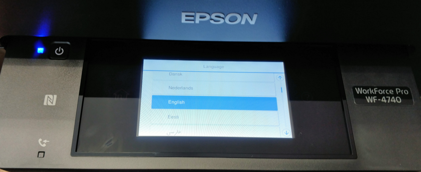 Epson WorkForce Pro WF-4740DTWF - Spracheinstellungen