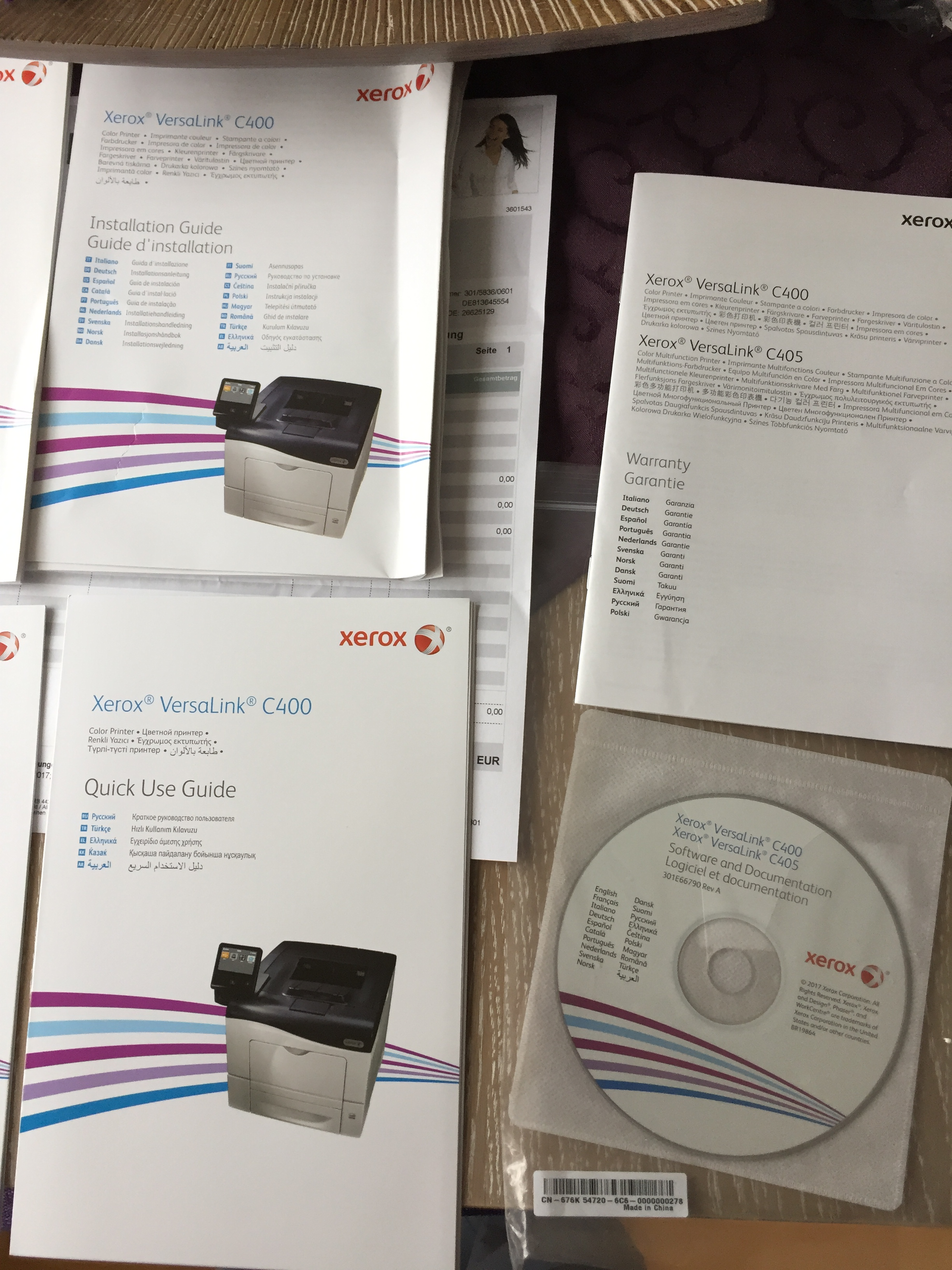 Xerox VersaLink C400DN - Instalationsunterlagen