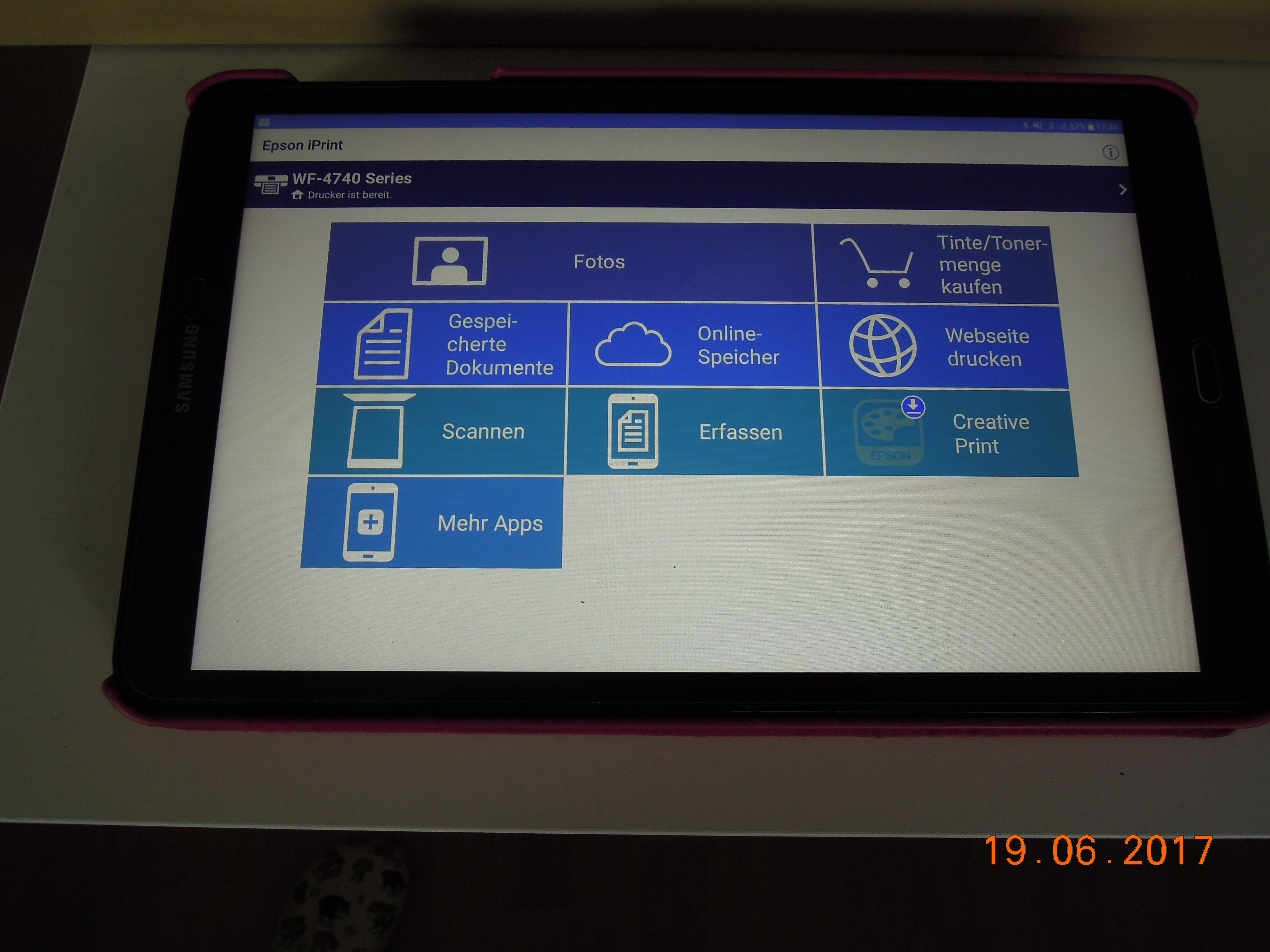 Epson WF4740DTWF-Touchpanel
